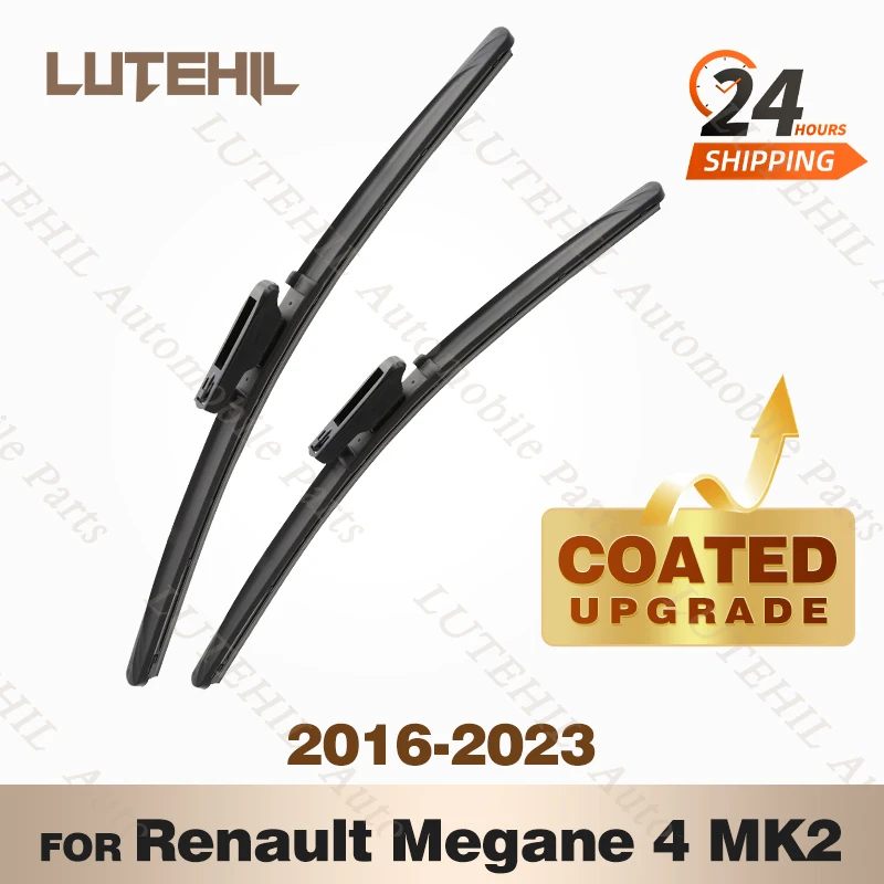 

LUTEHIL's Silicone Front Wiper Set For Renault Megane 4 MK2 2016 - 2023 2017 2018 2019 2020 coated windshield wiper blade 24"18"