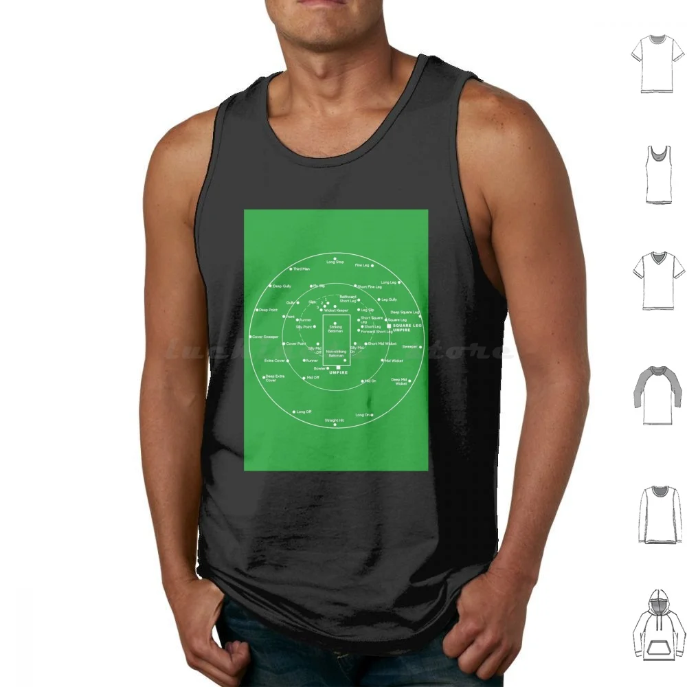 Cricket Pitch Positions-Fielding Positions Diagram Classic Tank Tops Vest Sleeveless Funny Silly Witty Humor Humorous Comic