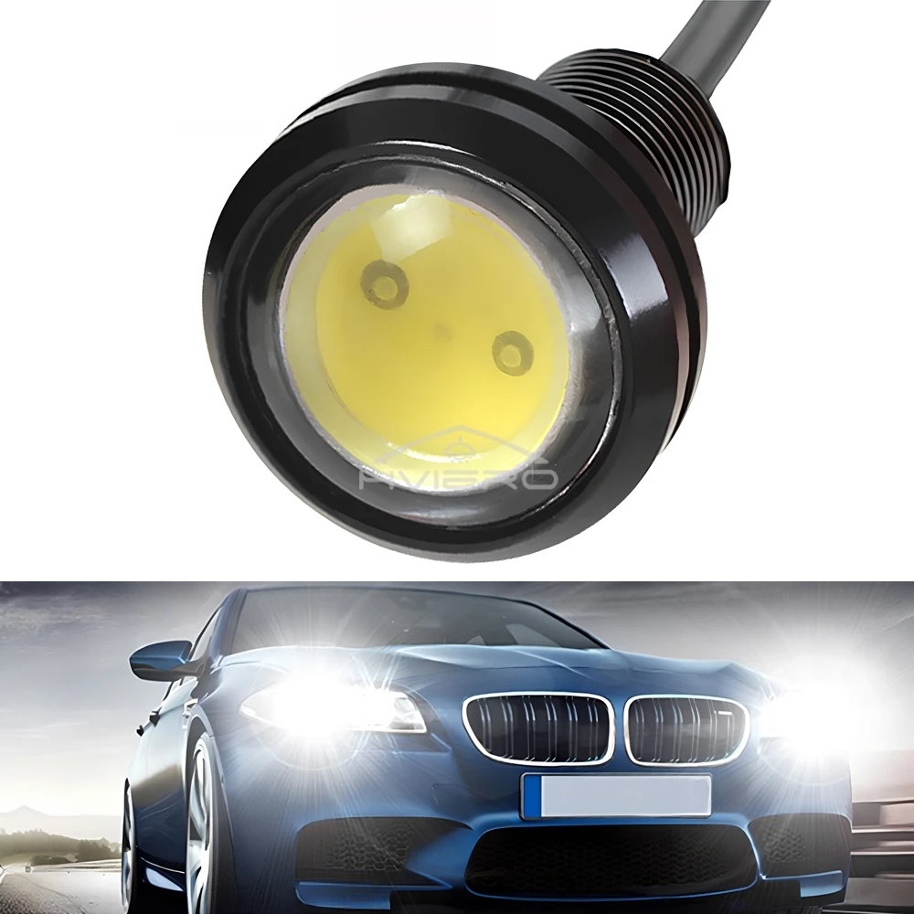 1X White Red Blue 18mm 23mm 12V Eagle Eye Light Daytime Running Backup Bulbs Car Auto Motor Led Turn Signal Waterproof Day Lamp