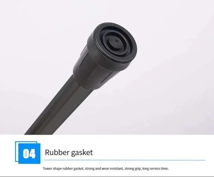 Verstellbarer, teleskopischer, tragbarer, zusammenklappbarer Gehstock aus Aluminiumlegierung, Wanderstock, rutschfeste Gehkrücken für ältere Menschen – Detail 10