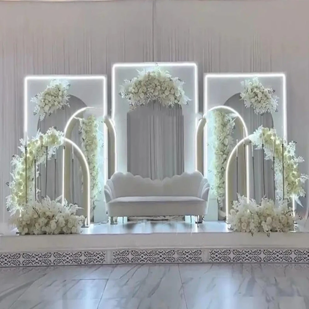 

1 шт./3 шт.) без света) свадебный фон-подставка украшение металлический фон стены событие сценические украшения поставки квадратная свадебная арка