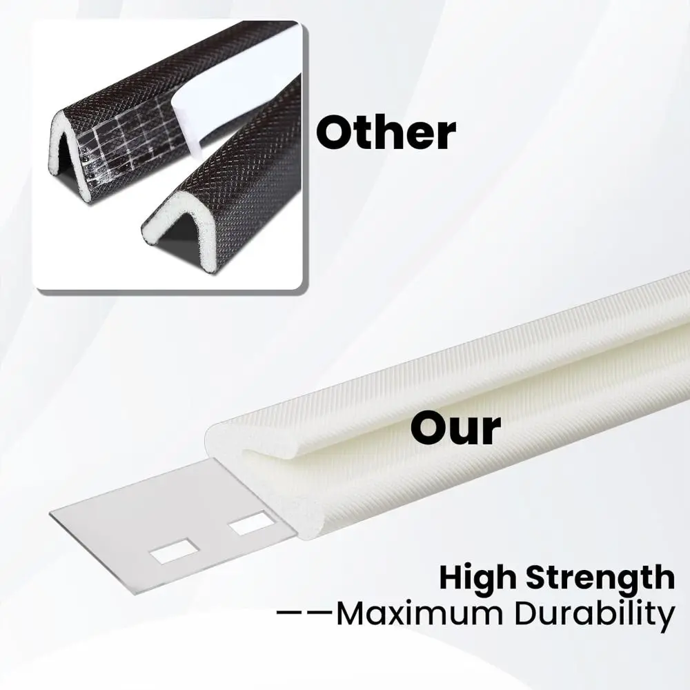 New V Shape Weather Stripping Self-Adhesive Foam Material Draft Stopper Gap Sealing Seal Exterior Door