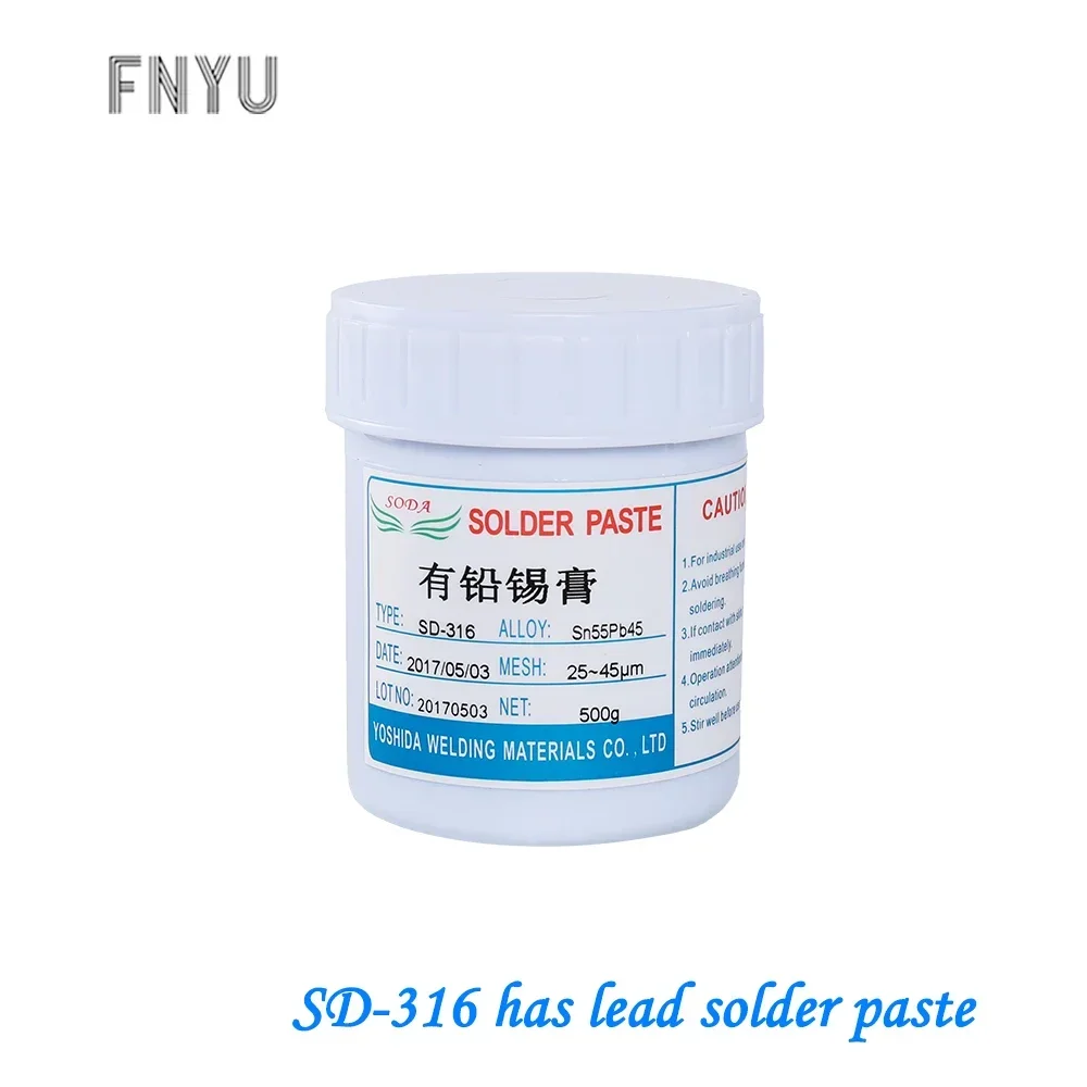 Sn55 Pb45 خاص SMT التصحيح لحام لصق منتج إليكتروني لحام 500G تدفق لحام SD-316 LED إصلاح مع الرصاص لحام لصق
