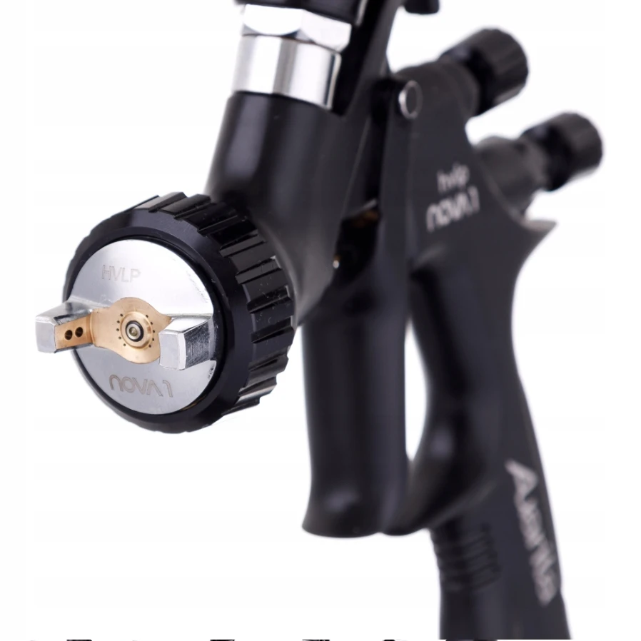 NOVA 1 Original Auarita Spray Gun HVLP Nozzle 1.3mm Gravity Feed Black 600ml