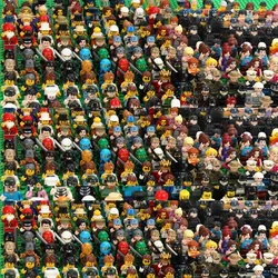 6PCS/sets Mini City Friend Figures Professional Worker Action Doll Building Block Military Police Pack Soldiers Toys for Boys