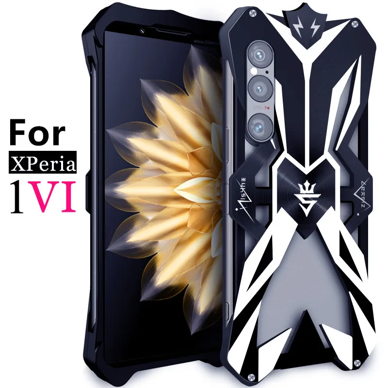 

Противоударный металлический бронированный чехол для Sony Xperia 1 VI, Роскошный Алюминиевый Чехол, уникальный чехол для Sony Xperia 1 IV V VI, чехол