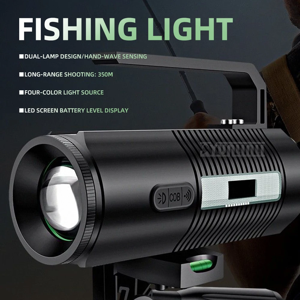 2026 GF03 white yellow purple blue high-power waterproof long endurance night fishing light flashlight