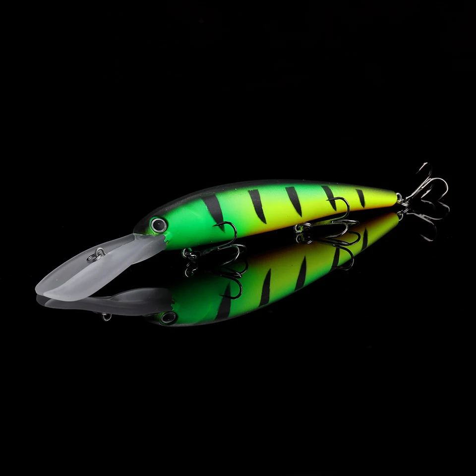 GOBYGO 1PCS Floating Minnow Lure 120mm/20g Trolling Wobbler Crankbait Bandit Minnow Bass Pike Bait Saltwater Fishing Tackle