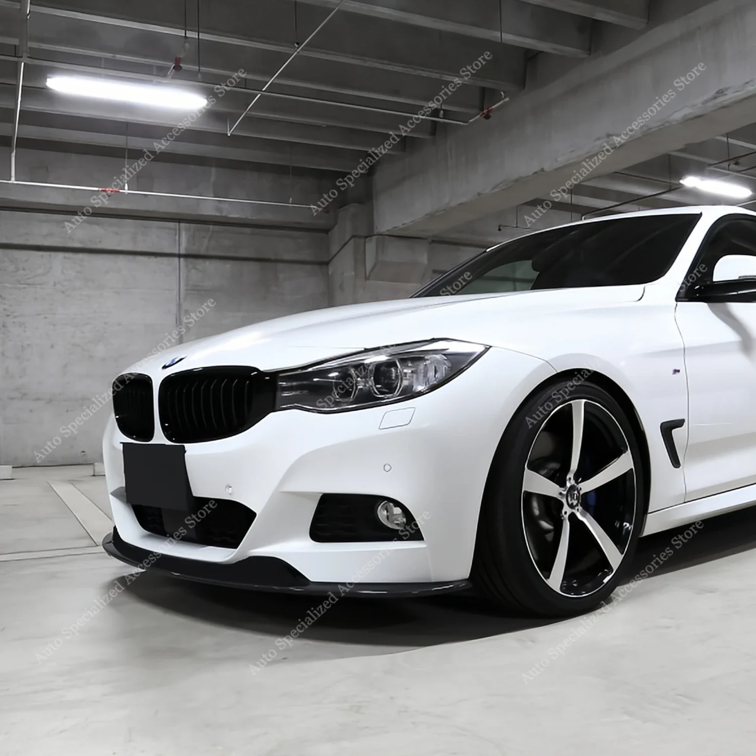 For BMW F34 3GT M Sport 3D Style Gloss Black ABS Front Bumper Lip Splitter Spoiler Diffuser 2013-2021 Bodykits Tuning