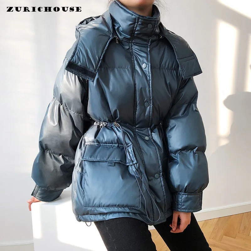 ZURICHOUSE-Chaqueta acolchada con capucha para mujer, abrigo de nieve grueso y cálido de gran tamaño, Parkas femeninas, ropa de invierno, 2024