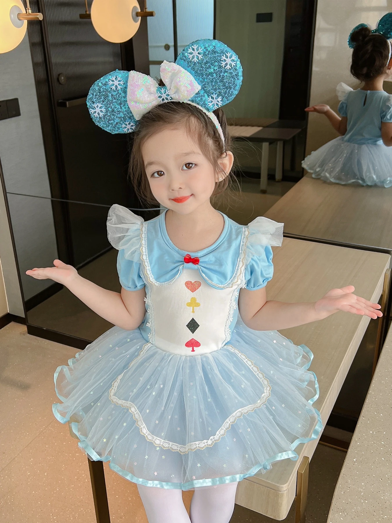 Aice Tutu Dress for Toddler Little Girls Ballerina Dance Costume Outfit Dancewear with Tulle Skirt  for cosplay party Dress