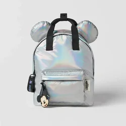 27X21X5 cm Disney Colorful light cartoon Mickey Mouse New Kids Backpack Mini Schoolbag Girls and Boys Cute Shoulder Bag