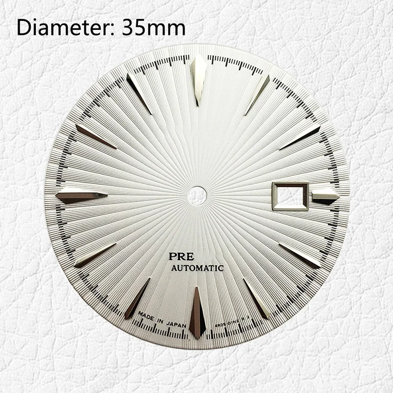 Piezas de reparación de caras de reloj Diy, horario de cóctel azul, NH35, Dial S, logotipo para movimiento automático, modificación mecánica, 35mm