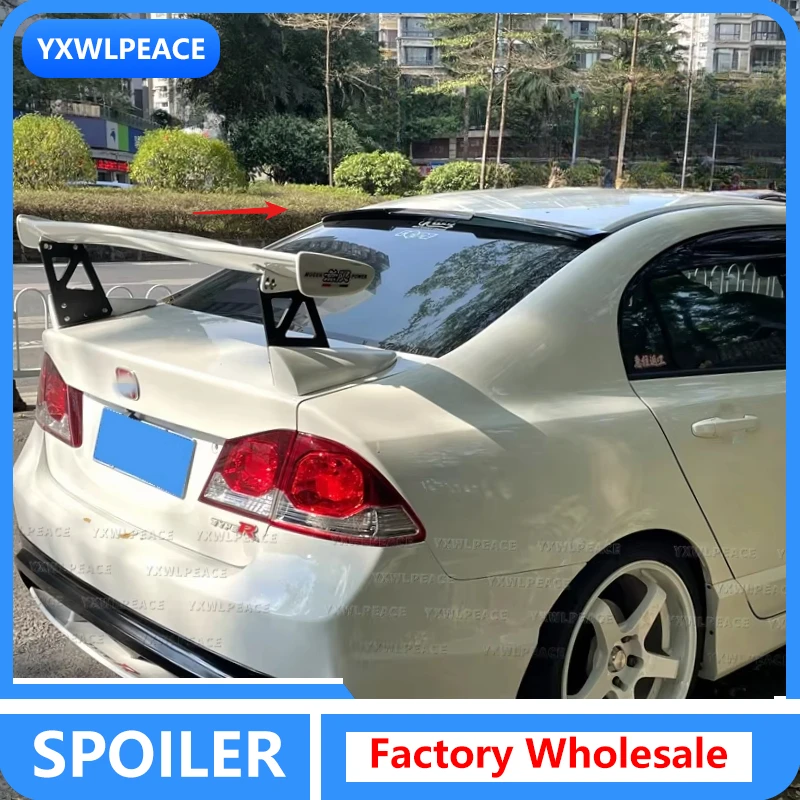 

For Honda 8th Generation Civic 2006-2011 High Quality ABS Glossy Black /Carbon Look Rear Window Roof Spoiler Car Accessories