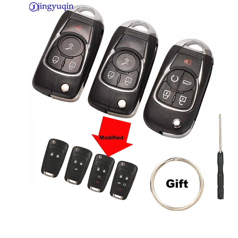 jingyuqin Remote Car Key Cover For Chevrolet Cruze For Buick Regal Encore Lacrosse GL8 OPEL Insignia Astra J Zafira C