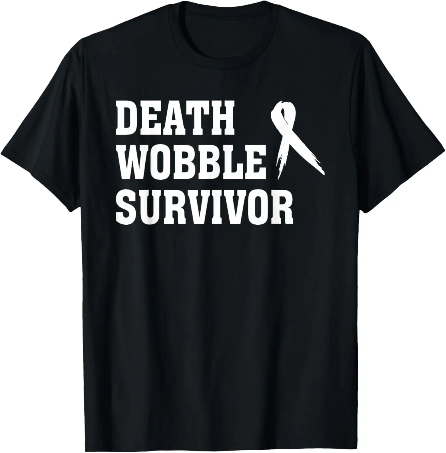 

Футболка с белым текстом Death Wobble Survivor Ribbon