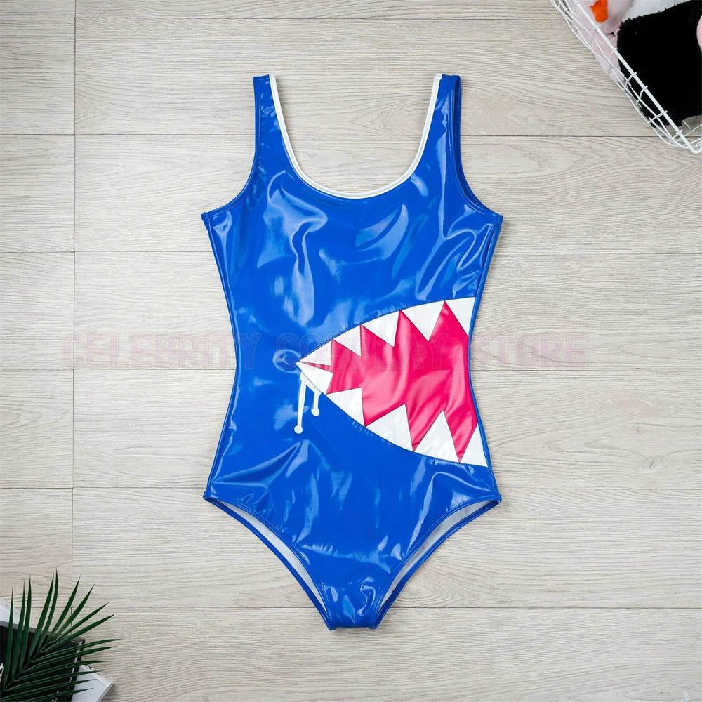 Vtuber Gawr Gura Cosplay Adult Women One Piece Swimsuit Shark Print Uniform Bodysuit Suits Cute Carnival Prop