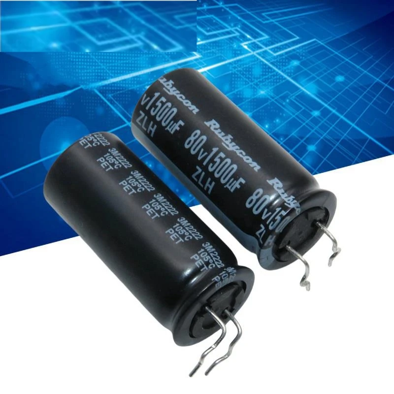 

2PCS 1500UF 80V JAPANESE ELECTROLYTIC CAPACITOR 80V 1500UF 18X40 ZLH HIGH FREQUENCY AND LOW RESISTANCE