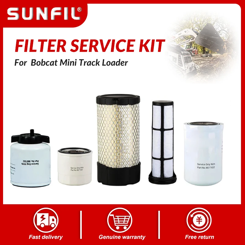 

6687262 6687263 6677652 6671057 6667352 Filter Service Kit for Bobcat Mini Track Loader MT52 MT55 MT85 MT100