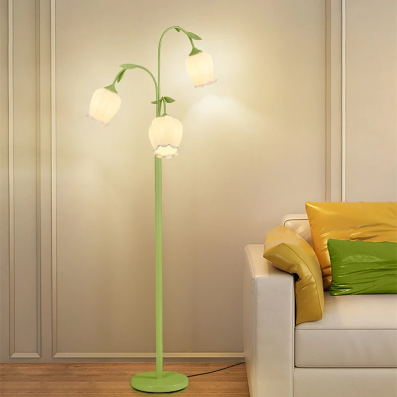 Moderne Bloem Vloerlamp Nordic Bell Orchidee Vloerlamp Voor Woonkamer Slaapkamer Hoek Decor Creativce Bed Verlichtingsarmaturen