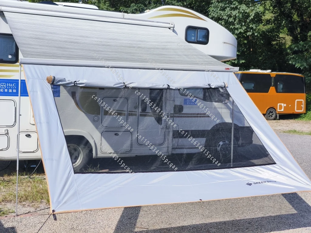 RV Expansion Side Tent Enclosing Cloth Camping Side Canopy Sunshade Rainproof Dual-purpose Awning