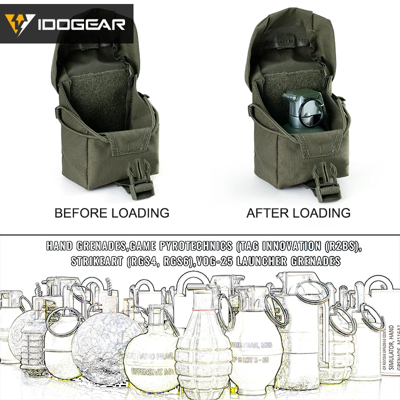 IDOGEAR Tactical Frag Pouch MOLLE Multi-function Tool Pouch Belt Storage Pouch Outdoor Hunting Accessories 35118