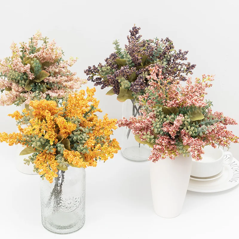 3pc Künstliche Lavendel Schaum Bouquet Für Hochzeit Hause Dekoration Weihnachten Party Outdoor Hotel Künstliche Blume DIY Anordnung