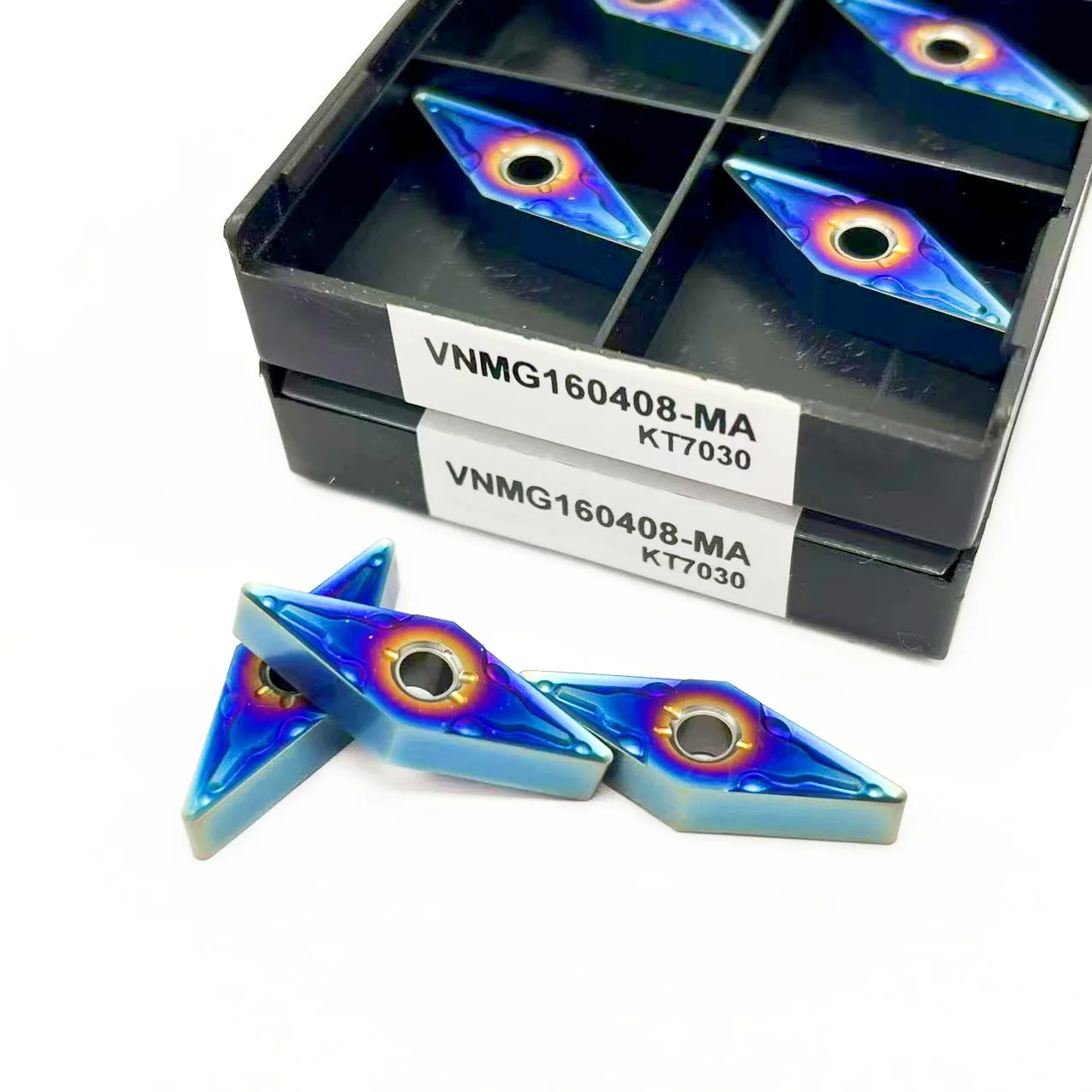 High-quality Blue Nano VNMG160404 KT7030 VNMG160408 KT7030 Turning Tool Blue Flame Series CNC Milling Blades VNMG160404 VNMG