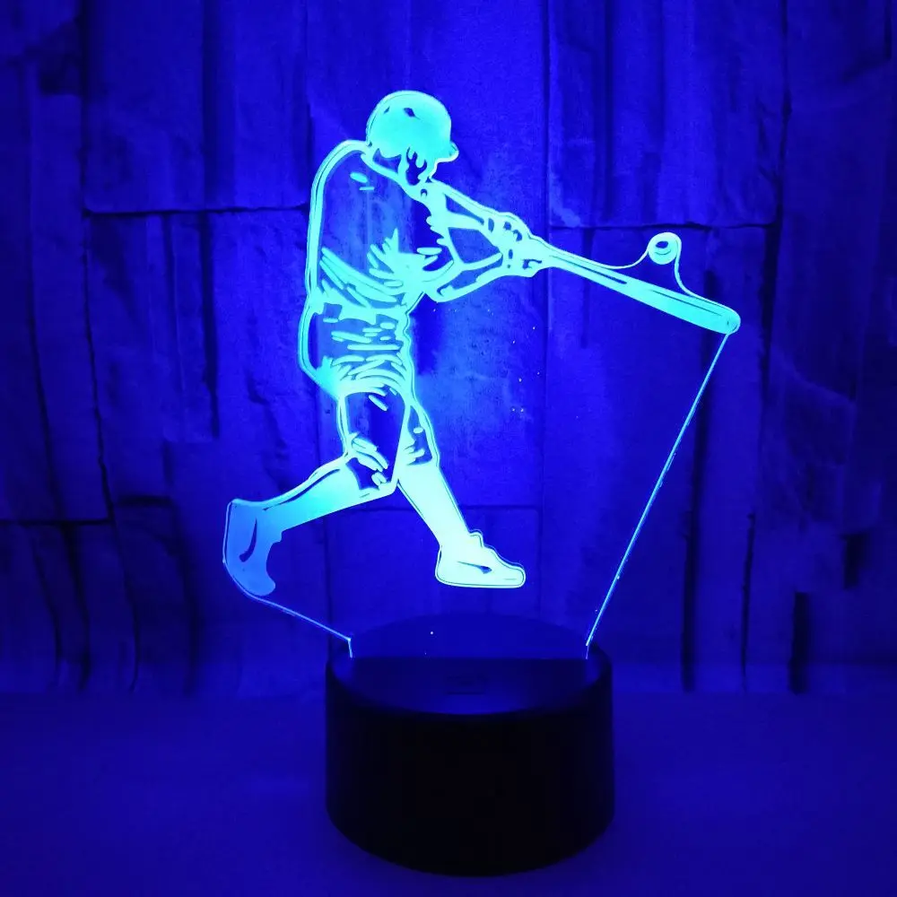 Lampe LED 3D Personnalisée avec Logo de Football, Veilleuse de Chambre à Coucher, Décoration de Bureau, Cadeau de Vacances pour les Clients