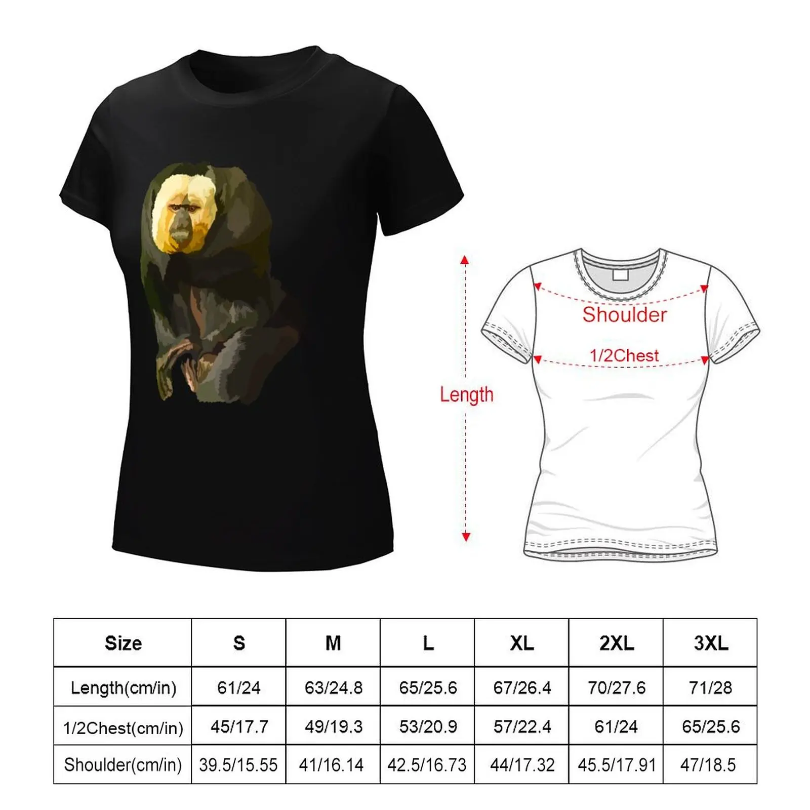 T-shirt Saki małpa śliczne ubrania śmieszne zwykłe t-shirty dla kobiet