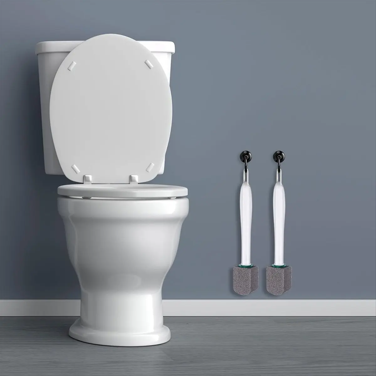 【ABFS】26 Pcs Pumice Stone Toilet Bowl Cleaner Toilet Pumice Stone with Long Handle Toilet Brush for Pool Bathtubs Kitchen Sink
