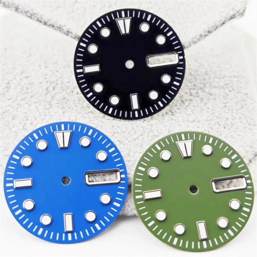 NH36 Watch Dial Luminous BGW9 Dial 4R36 Watch Case DIY Modification Literal Diving Machinery Watch Accessories 28.5mm