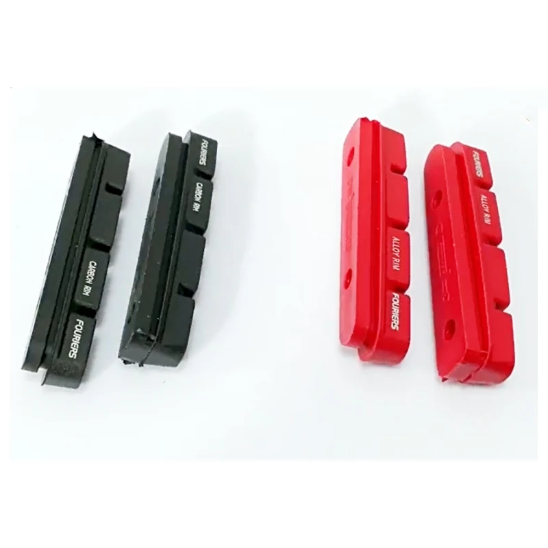 FOURIERS E010 Road bike cartridge V-Brake Pads Set Bicycle Brake Pads Shoes Tools For Aluminum Rims and carbon Rims Length 55MM