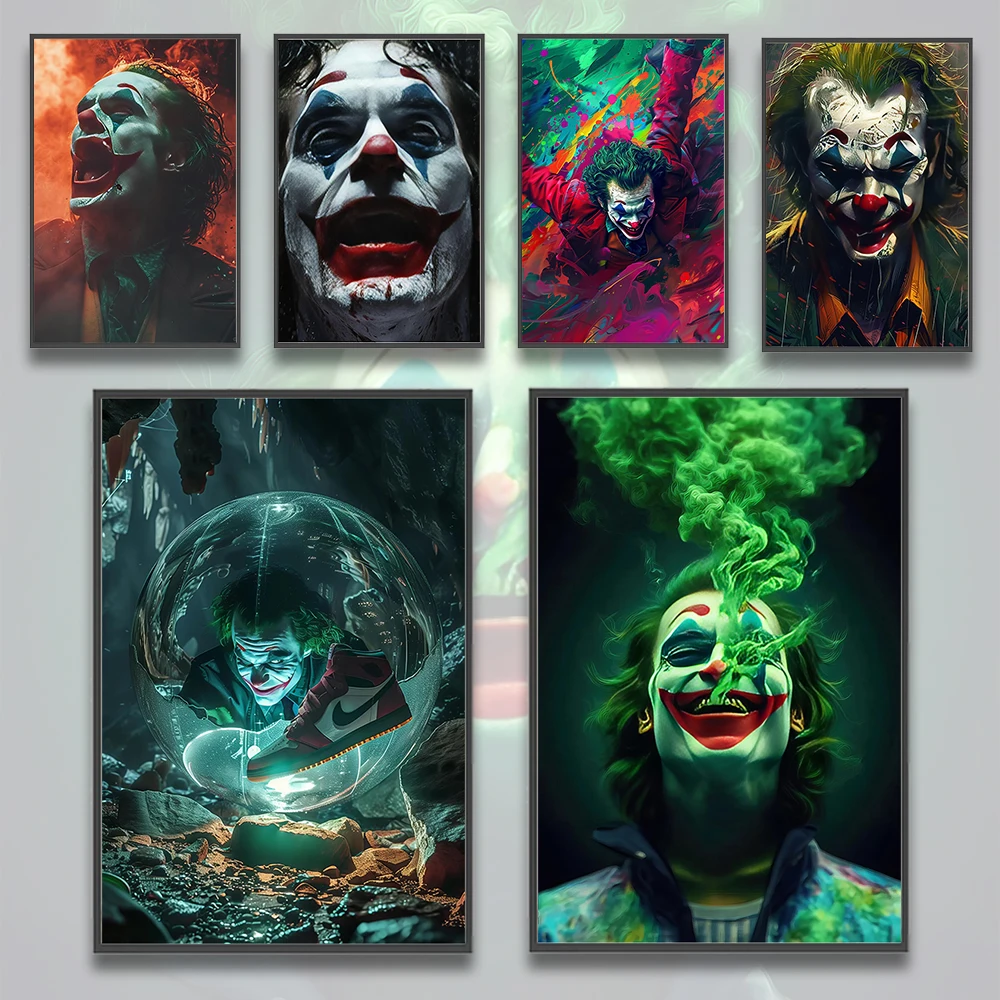 J-Joker Samoprzylepny Plakat Film Tapeta Figury Zdjęcia Dekoracja domu Obraz Obraz Sztuka ścienna Sypialnia Sypialnia Wystrój Prezent