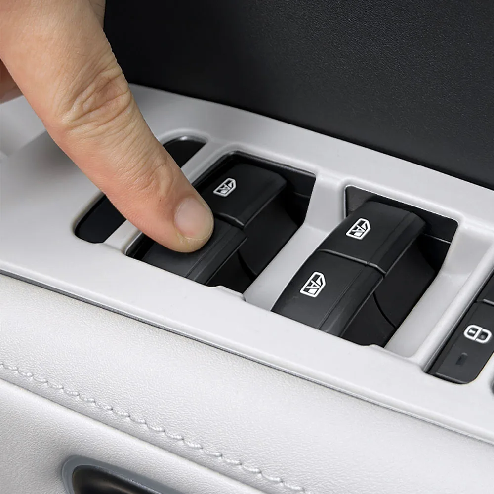 ل BYD Atto 2 Yuan UP 2024 2025 زر الباب رفع لوحة بطانة حماية من السيليكون الداخلية تعديل لوازم لوحة ملصق واقي