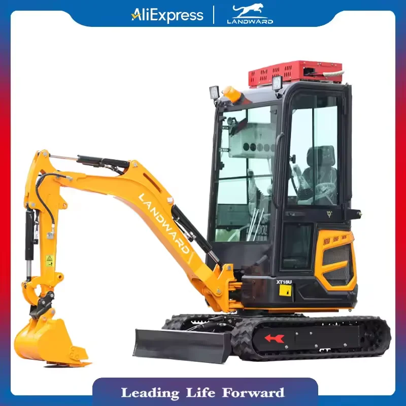 

Free Shipping Mini Excavator Small Digger Construction Working Small Excavator 1800kg Compact Mini Digger Bagger Customized