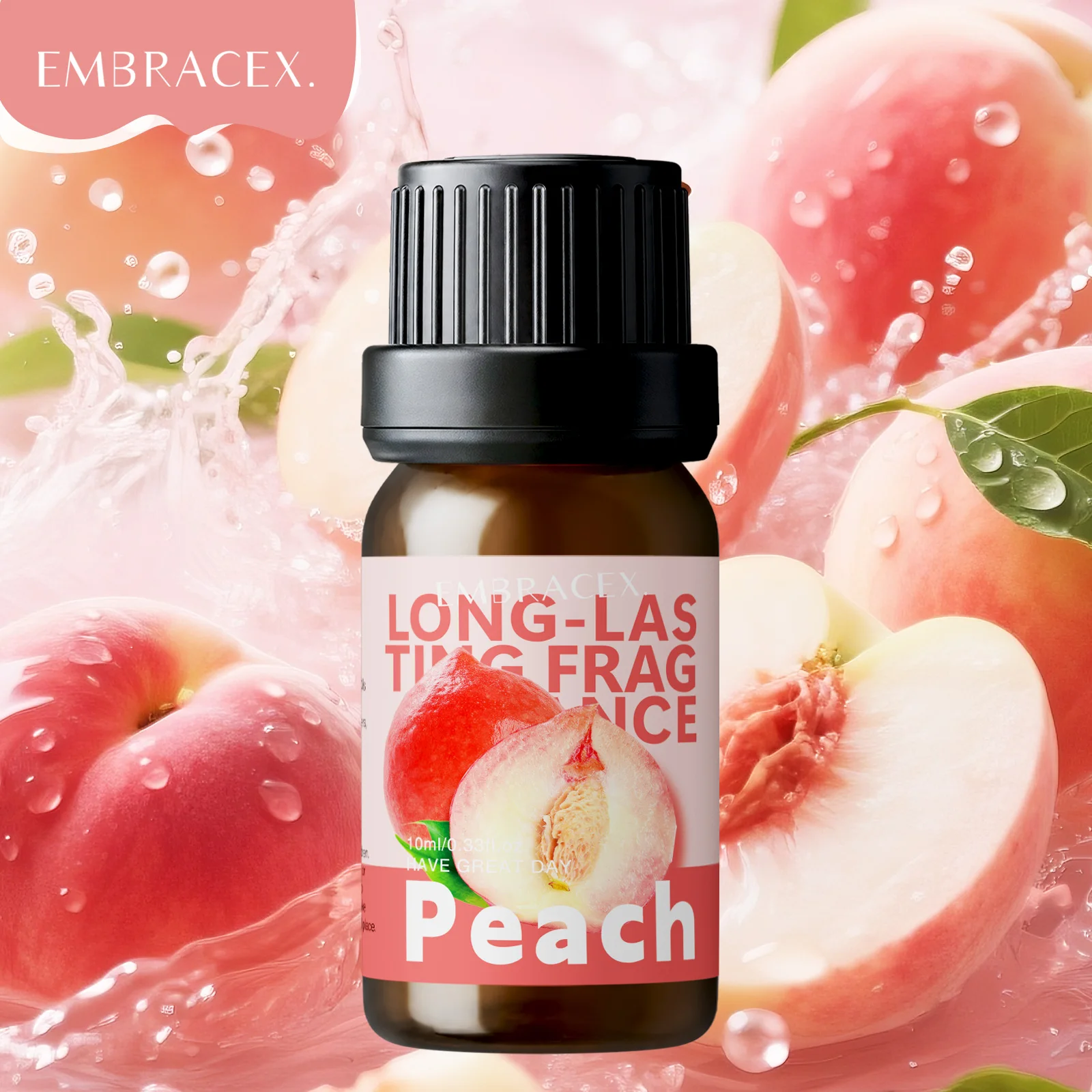 10ml Peach Fragrance Oil Fruit Scented Oils For Humidifier Diffusers For Home Candle Making Car Air Freshener Gift
