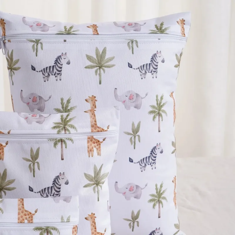 New Print 3Pcs/Set Handle Design Multi-functional Use Washable Bag For Travel Storage Wet Bag For Mum And Baby