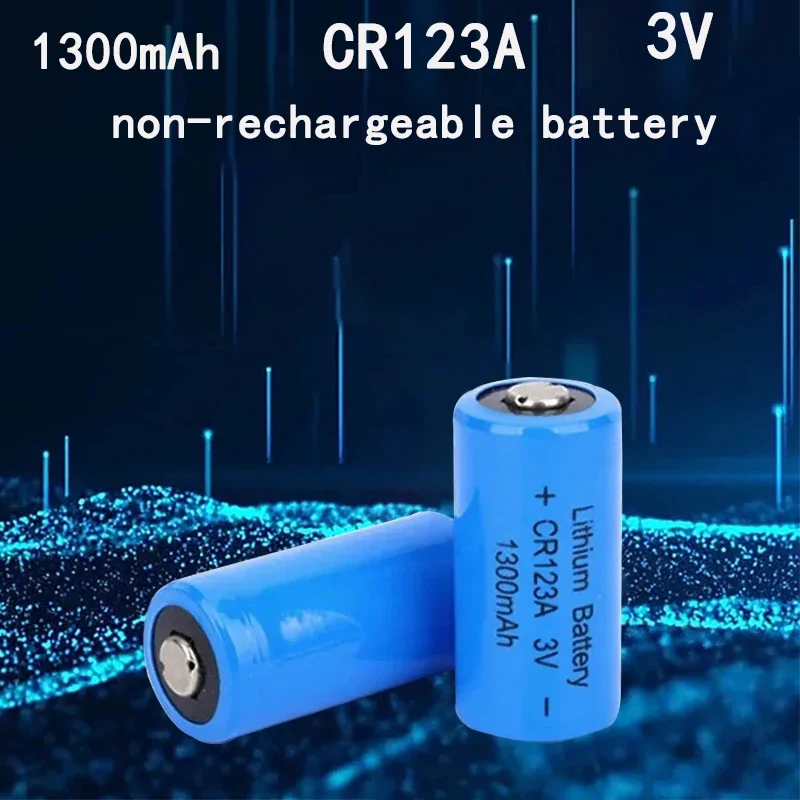 

3.7V 1300mAh battery Li-ion non-rechargeable CR123A battery for LED flashlight travel wall charger for CR123A battery