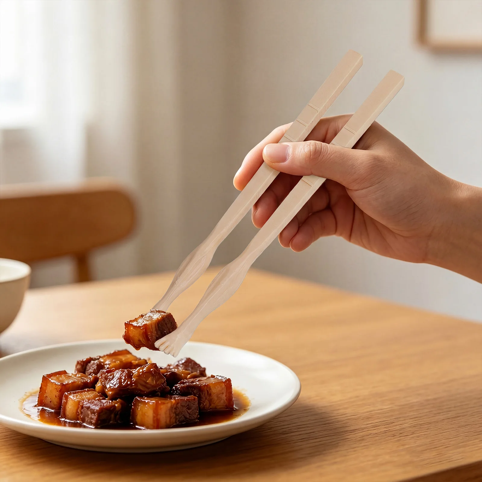 Toe-Shaped Chopstick with Straw Soles of Feet Foot Pad Design Chopsticks Funny Snack Chopsticks for Noodles Novelty Gift for Gag