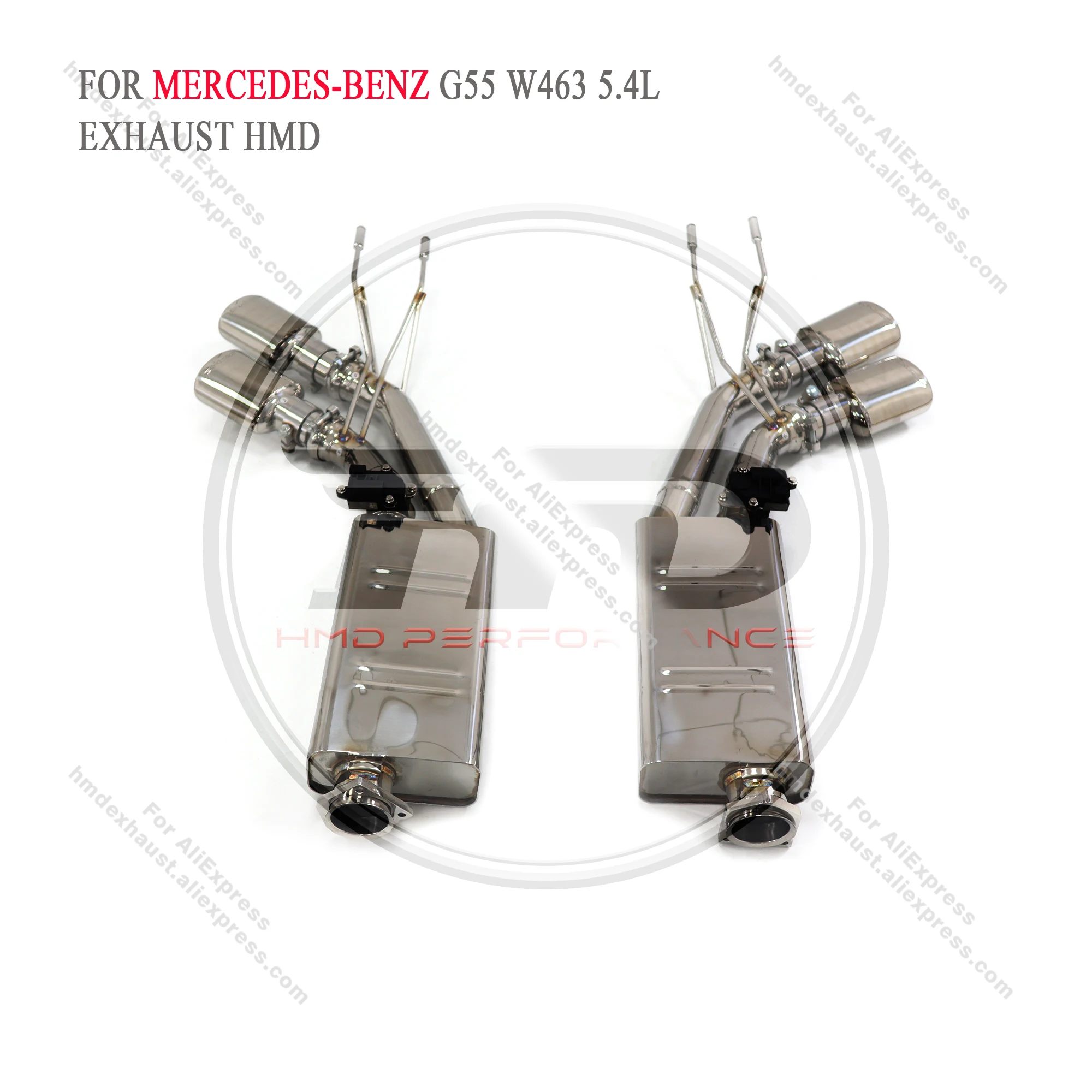 HMD Exhaust System Stainless Steel Performance Catback for Mercedes Benz G55 W463 5.4L Muffler Delete Valve