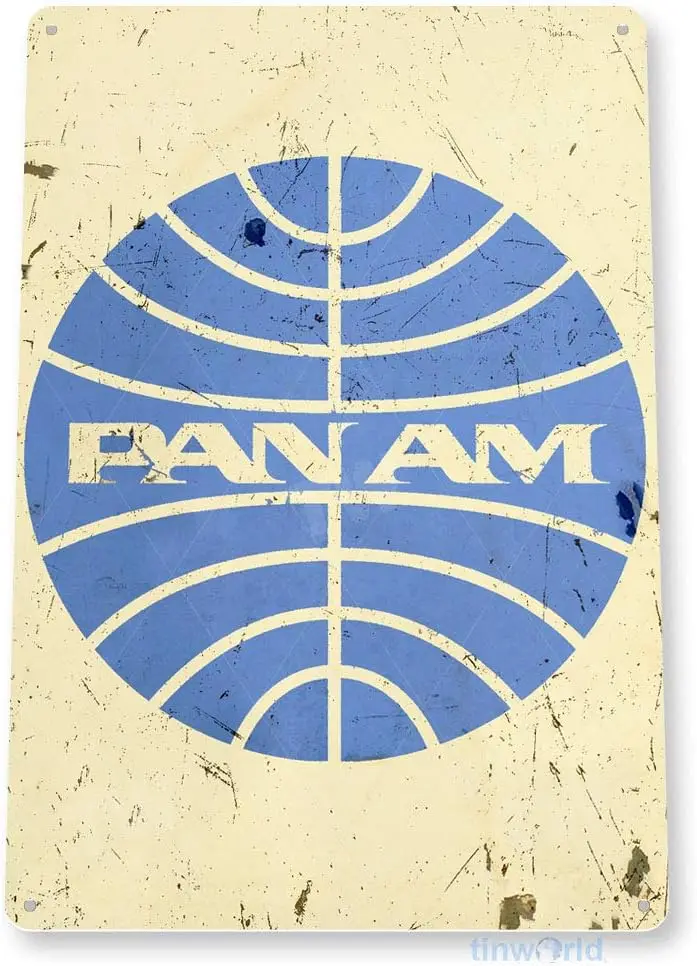 Tinworld TIN Sign “Pan Am Airlines Aviation Metal Wall Decor Shop Store A790