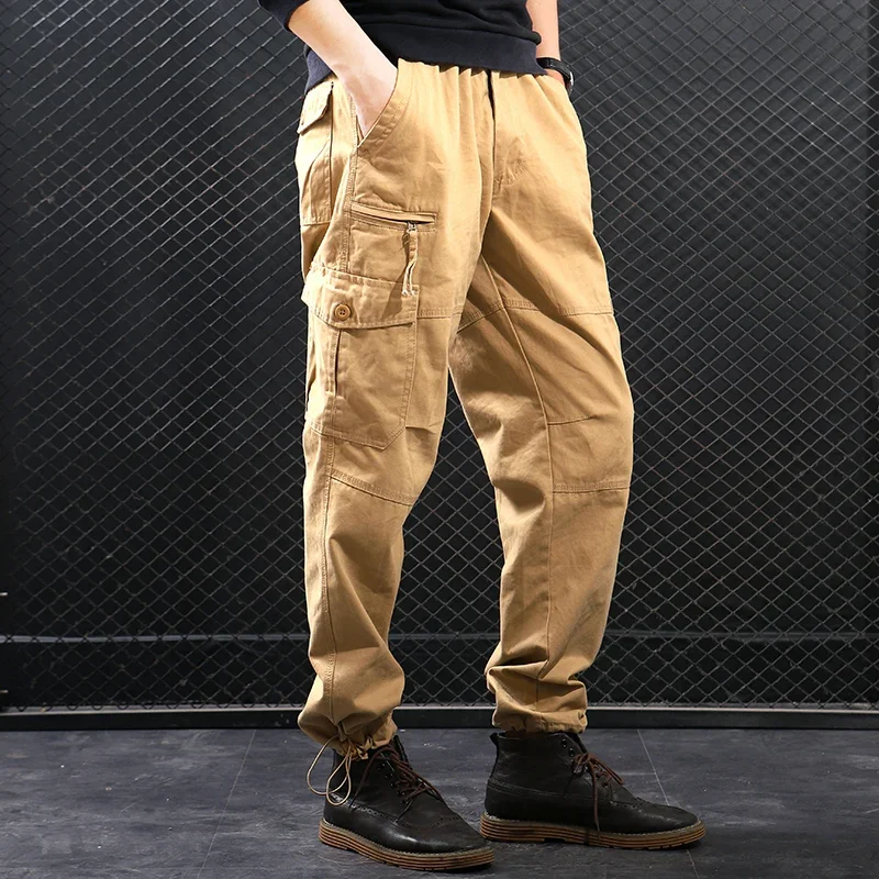 

Plus Size Men's Cargo Pants Tactical Multiple Pocket Heavy Weight Cotton Tacitcal Trousers Camping Casual Outdoor Jogger Pants