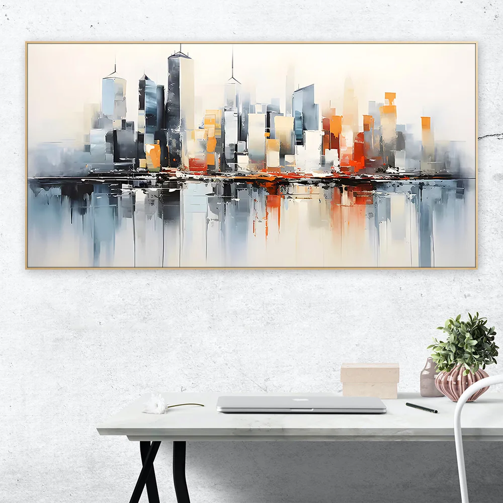 Abstract Urban Scenery Canvas Painting Wall Art Picture Home Decor Prints Poster Decorative Pictures for Living Room