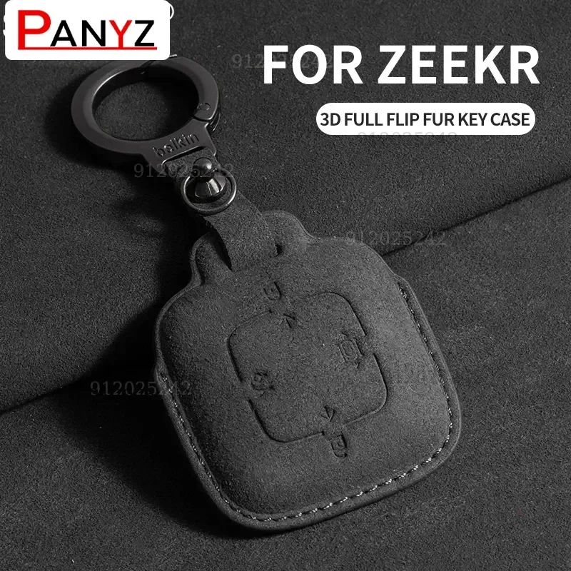 ل Zeekr 001 ZEEKR X 2023 2024 اكسسوارات السيارات الداخلية الجلد المدبوغ سيارة الذكية مفتاح بعيد غطاء حقيبة مفاتيح قذيفة حامل حامي فوب