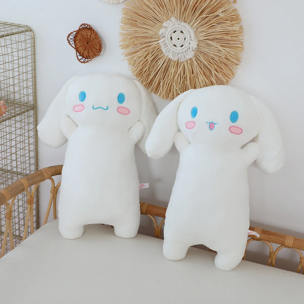 

Милая длинная подушка Sanrio Cinnamoroll, плюшевая кавайная кукла, декор для спальни, дивана, детский подарок на день рождения и Рождество для девочек