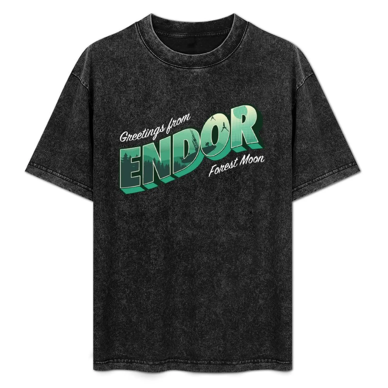 

Greetings from Endor - Forest Moon T-Shirt anime tshirt boys whites baggy shirts cotton graphic tees mens workout shirts