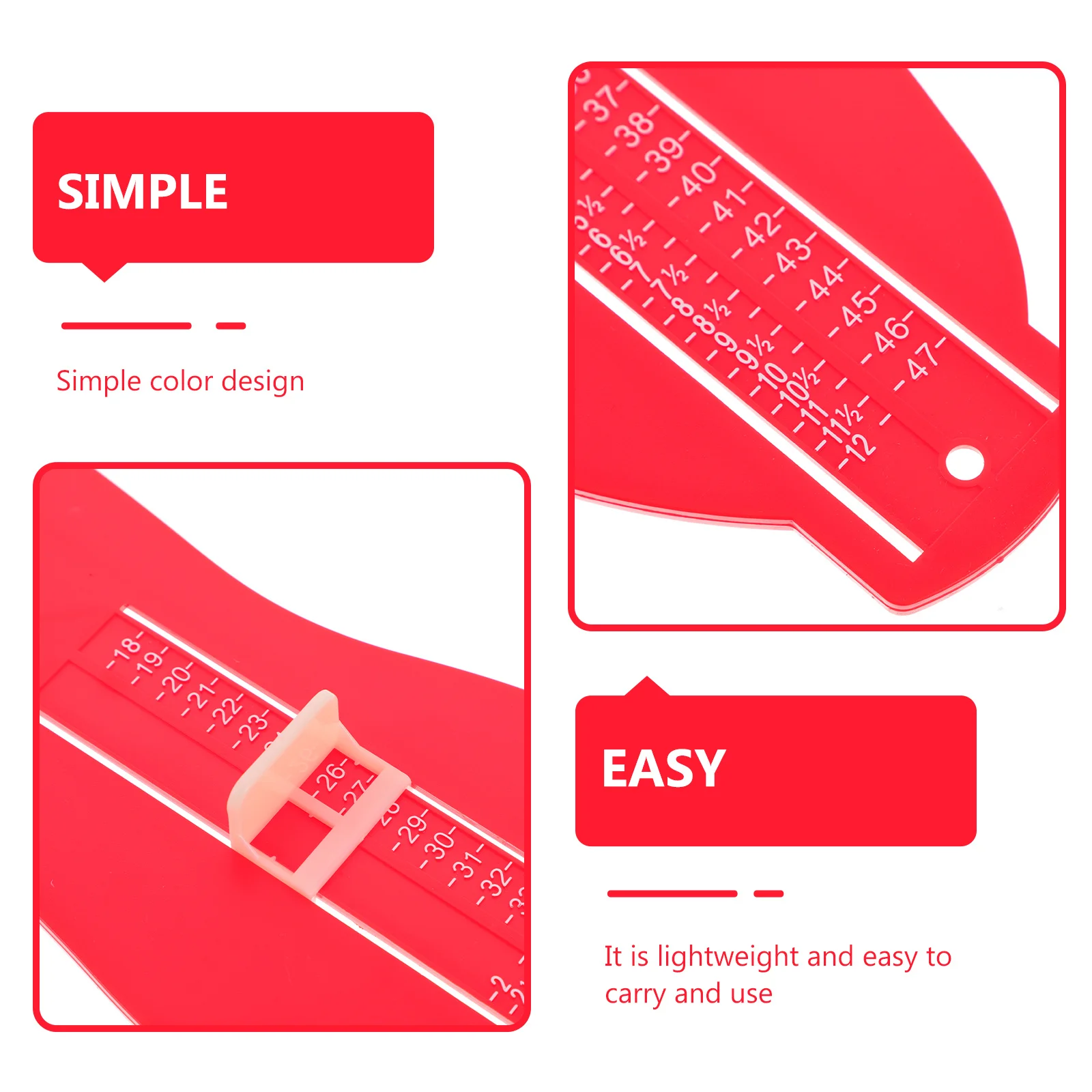 

1Pcs Foot Measuring Device Adult Foot Length Gauge Uk Eu Feet Sizer Lightweight Accurate Measure Ruler for Shoes Fitting