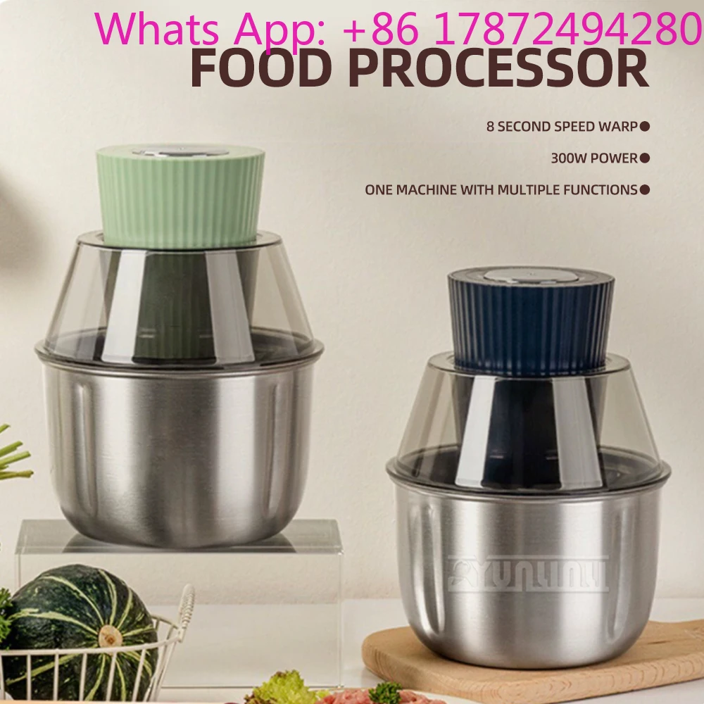 Kitchen Electric Meat Grinder Food Choppers Multifunctional Vegetable Crusher 304 Stainless Steel Automatic Blender