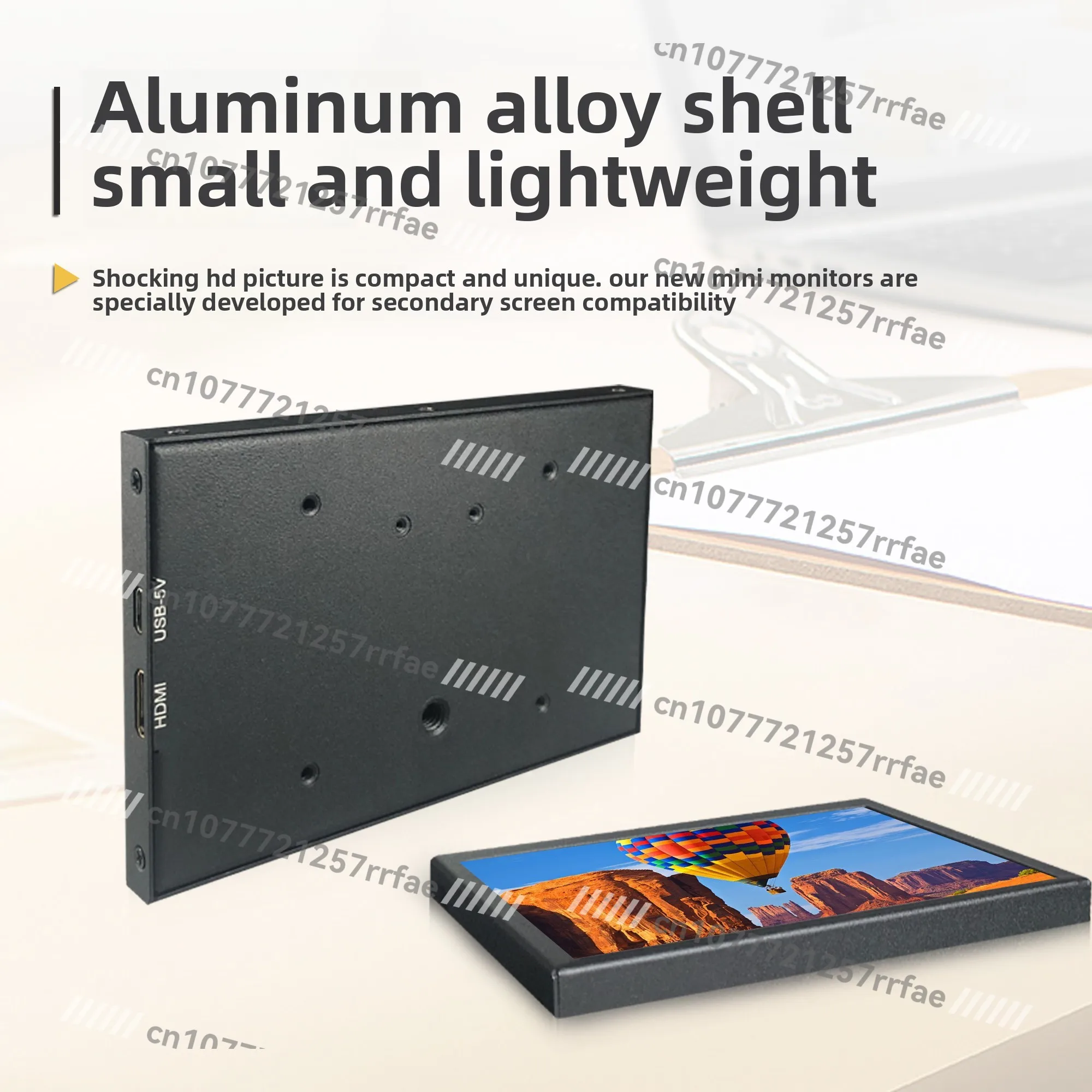 

4.3 Inch Mini Monitor Raspberry Pi HDMI High Definition IPS Portable Drive-free Computer Expansion Small Chassis Secondary